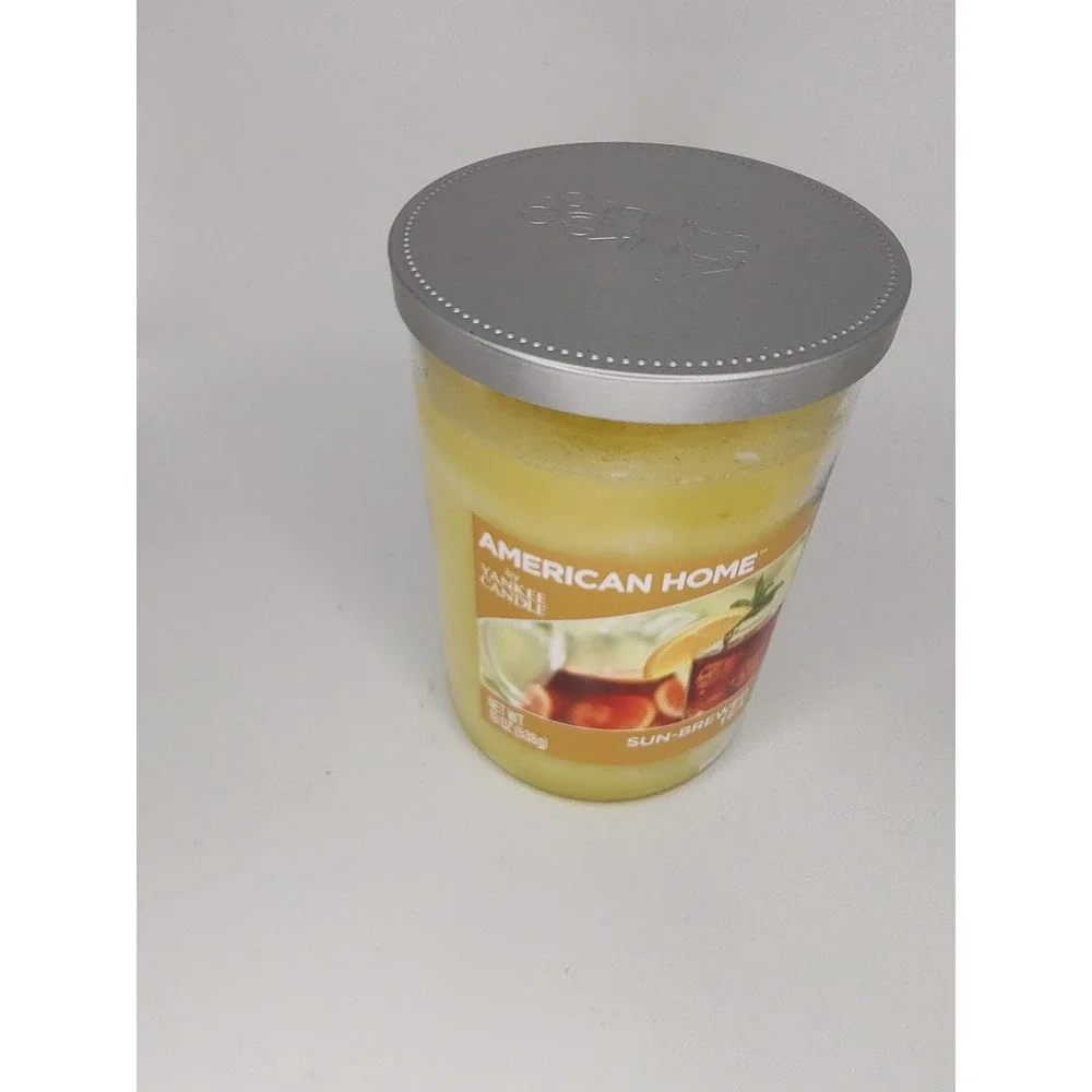 AMERICAN HOME YANKEE CANDLE Festive Classic Large Glass Jar 19 Oz SUN BREWED TEA